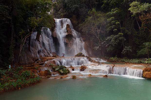 Die Wasserfälle von Tad Kuangsi